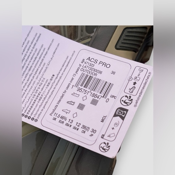 Salomon ACS Pro Trail Running Sneaker Shoes Green Ortholite Mens Size US 12 NWOB - Picture 9 of 10